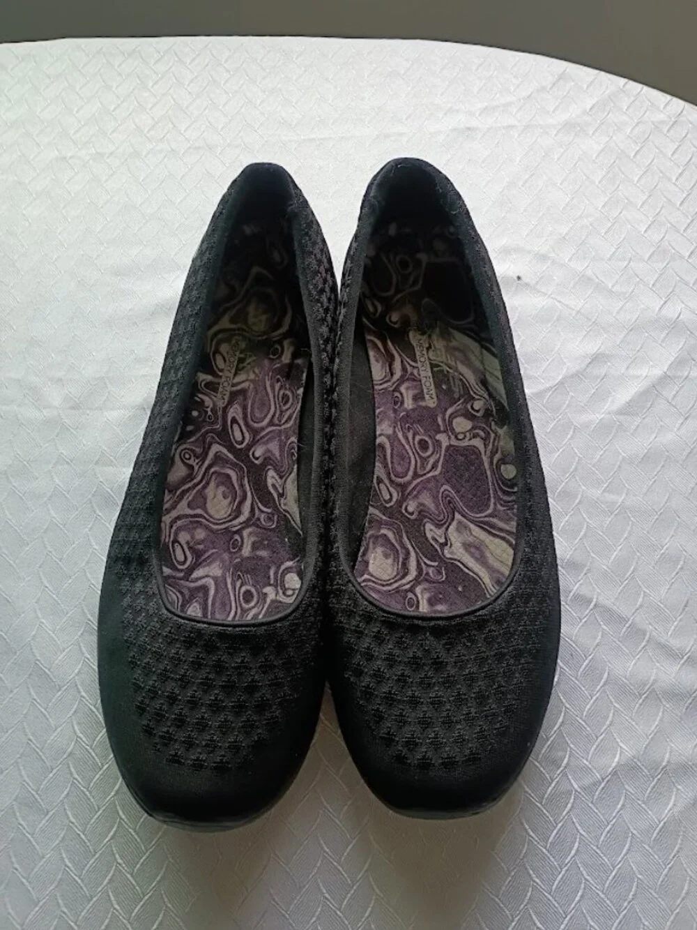 Skechers Women's Black Wide Fit LIKE NEW Ballet Flats Size 10